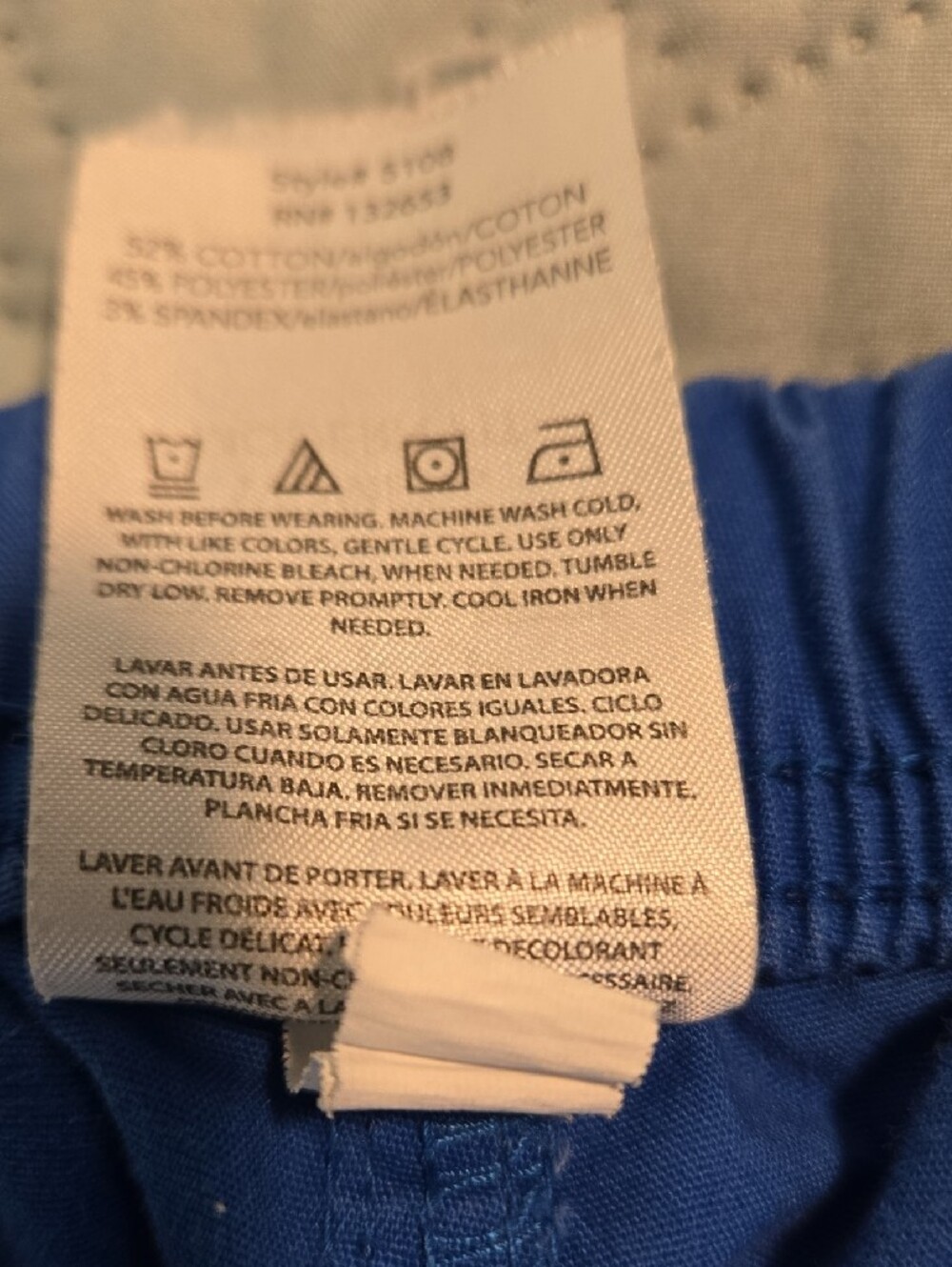 Women’s Cargo Utility Scrub Pants in Royal Blue - Picture 4 of 6
